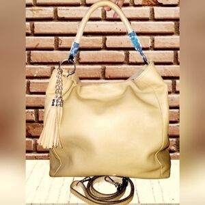 Gianni Conti Italian Leather Large Hobo Shoulder Bag